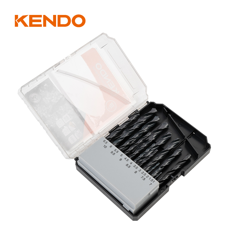 19 件高速钢麻花钻头，锻造和黑色表面处理